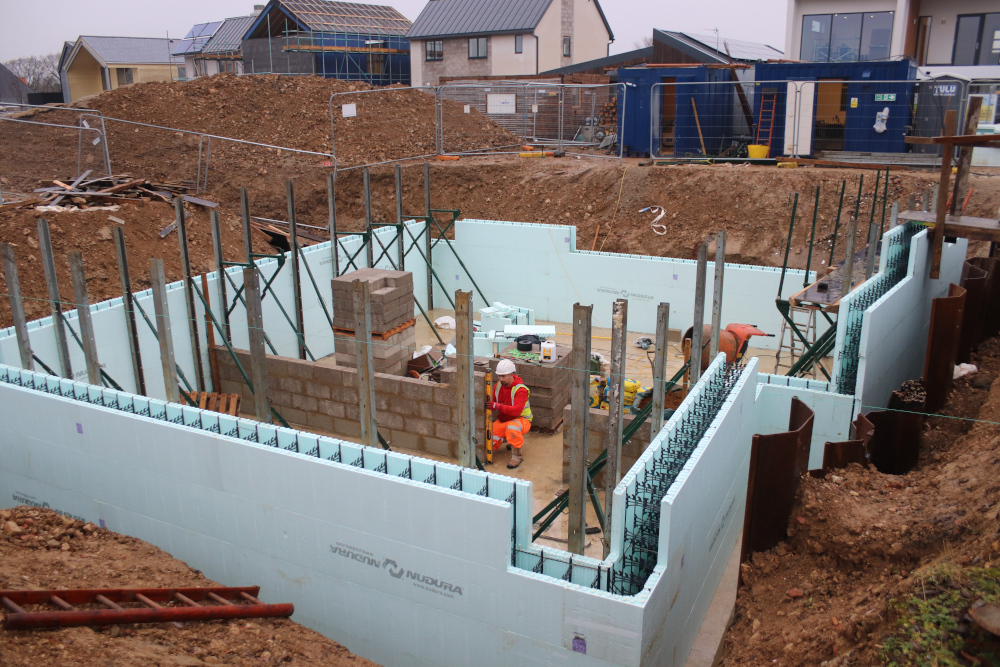 The ICF basement by Nudura goes in