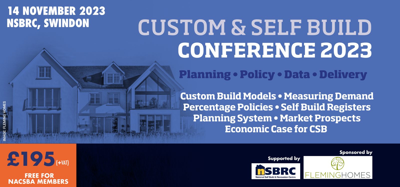 custom and self build conference banner