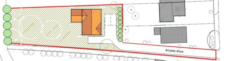 The smaller plot on the site is currently under construction and is not the plot for sale plot for sale in Cam